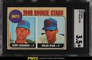 1968 Topps Nolan Ryan Rookie Rc 177 Sgc 3.  5 Vg,  (pwcc)