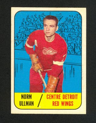 1967 - 68 Topps Hockey Norm Ullman 101 - Detroit Red Wings - Ex