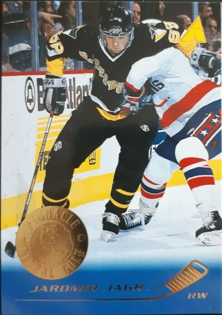 1995 - 96 Pinnacle Global Gold 2 Jaromir Jagr Parallel Pittsburgh Penguins