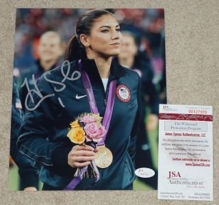 Hope Solo Signed Team Usa Olympic Soccer 2012 Gold 8x10 Photo,  Jsa W427950