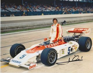 1969 Indianapolis 500 Winner Mario Andretti Signed 8x10 Indy Race Photo Viceroy