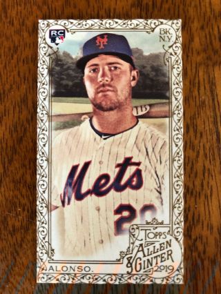 Pete Alonso 2019 Allen & Ginter Mini Rookie Card Gold Parallel