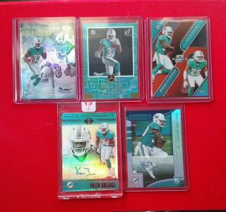 2018 Kalen Ballage 5 Rookie Cards - 2 Auto And Optic /49 Dolphins Rc Autograph