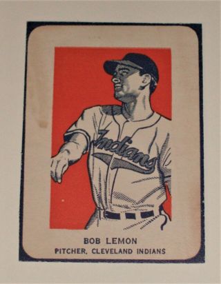 1952 Wheaties Bob Lemon (hand Cut) Action