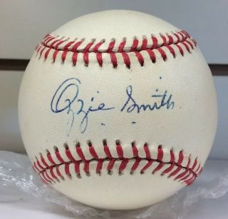 Ozzie Smith St.  Louis Cardinals Mlb Signed Autographed Rawlings Baseball W/coa