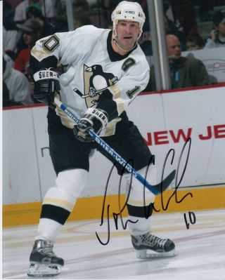 John Leclair Autographed Signed Pittsburgh Penguins 8x10 Photograph W/coa