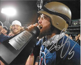 Boston Red Sox Jonny Gomes Signed 2013 Alcs 8x10 Victroy Photo
