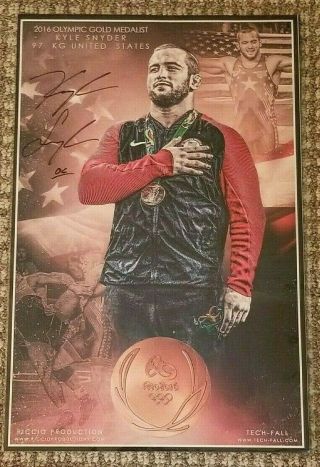 Kyle Snyder Autographed 11x17 Usa Gold Medalist Olympic Wrestler