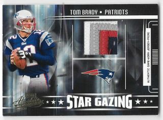 2005 Playoff Absolute Sg - 30 Tom Brady Star Gazing 4 - Color Jersey Patch 125/150