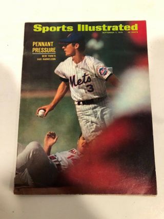 September 7,  1970 Bud Harrelson Mets Ny Sports Illustrated No Label Newsstand