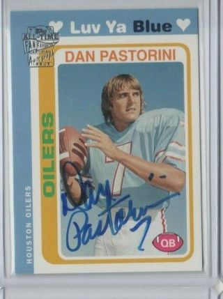 2004 Topps All - Time Fan Favorites Dan Pastorini Houston Oilers Autograph Auto
