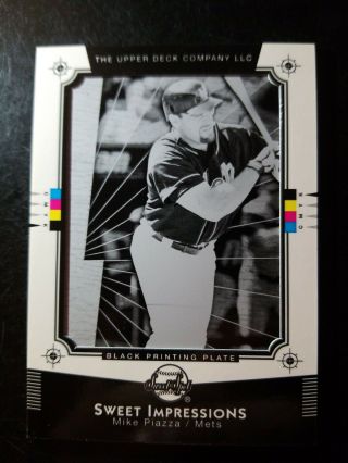2004 Sweet Spot Swinging For The Fences Black Printing Plate Mike Piazza 1/1