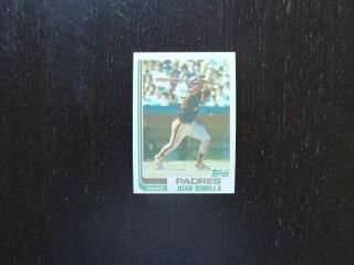 " B " Sheet 1982 Topps Blackless - Ing Juan Bonilla Padres Baseball Card Error