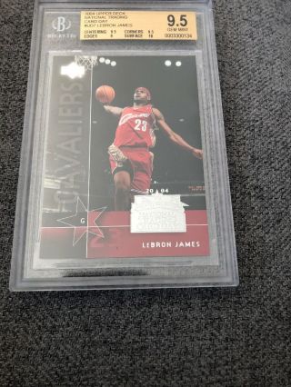 2004 Lebron James Upper Deck National Trading Day All Bgs 9.  5