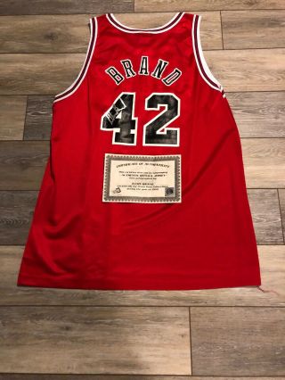 Elton Brand Signed Chicago Bulls Jersey Autographed Press Pass