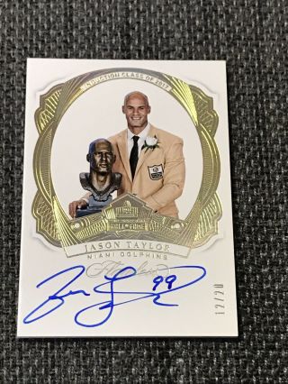 2018 Flawless Jason Taylor Gold Hall Of Fame Auto /20 Miami Dolphins