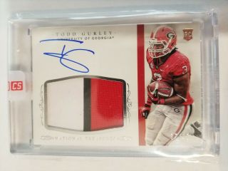 2015 National Treasures Todd Gurley 3 Color Rookie Patch Auto Rpa 67/99