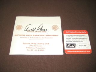 Golf Legend Arnold Palmer Signed Us Senior Open Golf Championship Score Card