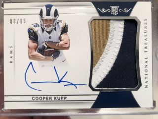 2017 National Treasures Cooper Kupp Rc Auto Patch Rpa 88/99 Rookie Autograph