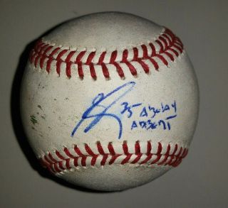 Autographed Baseball Game Adbert Alzolay Chicago Cubs Printed His Name Too