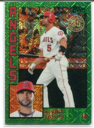 2019 Topps Silver Pack T84 - 9 Albert Pujols 1984 35th Green Refractor 84/99