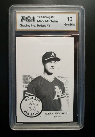 1985 Chong Modesto Mark Mcgwire Baseball Card 17 Rookie Rc Fga 10