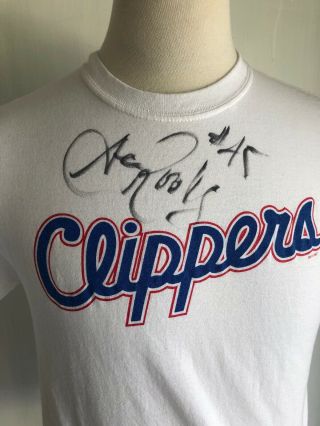 SEAN ROOKS 45 (2001) Signed Autographed Los Angeles Clippers T - Shirt Medium 2