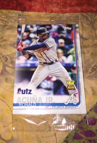 2019 Topps Utz Limited Edition Pack Ronald Acuna Jr. ,  3 More Cards In Seal Wrap