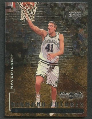 1998 - 1999 Ud Upper Deck Black Diamond 92 Rookie Card Rc Dirk Nowitzki Mavs