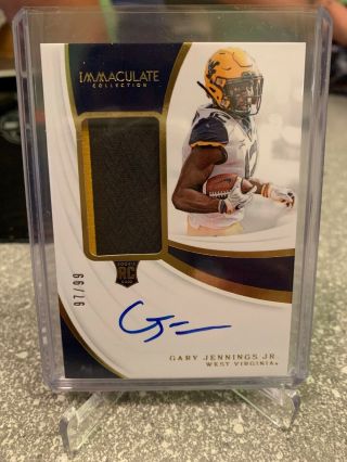 2019 Collegiate Immaculate Rc Patch Auto Rpa Gary Jennings Jr 97/99 Seahawks