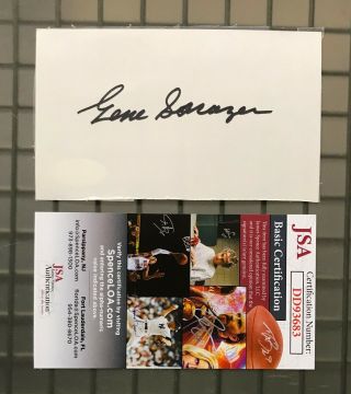 Gene Sarazen Signed 3x5 Index Card Autographed Auto Jsa Golf Deceased 1999