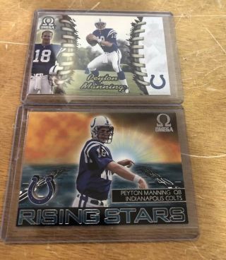 (2) Peyton Manning 1998 Pacific Omega 101 Rc Rookie Card Vols Colts Broncos