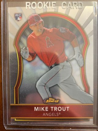 Mike Trout 2011 Topps Finest Rookie Hot Rc Angels