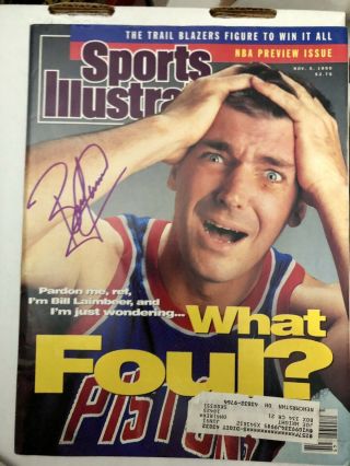 Bill Laimbeer Hand Signed Sports Illustrated