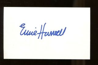 Ernie Harwell Signed Index Card 3x5 Autographed Detroit Tigers Jsa Stamp