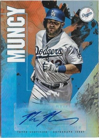 2019 Topps Fire Auto Max Muncy Los Angeles Dodgers