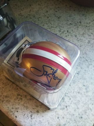 Steve Young And Will Fuller Autographed Helmet