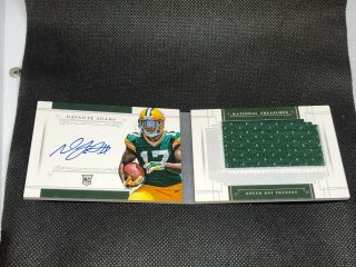2014 National Treasures Davante Adams Rookie Auto Patch Booklet /99 Rc Packers