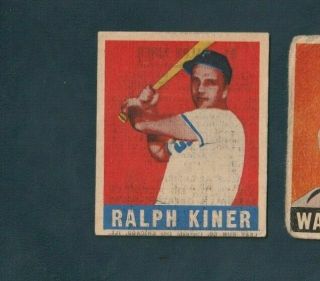 1948 Leaf Ralph Kiner R/c 91 Vgex/ex W/front Text Overprint Pirates Hofer