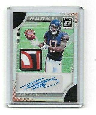 2018 Panini Optic Anthony Miller Rookie Patch Auto 6/35 Rare Case Hit