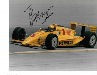 Autographed Rick Mears Usac Indy Car Racing Indy 500 Photograph