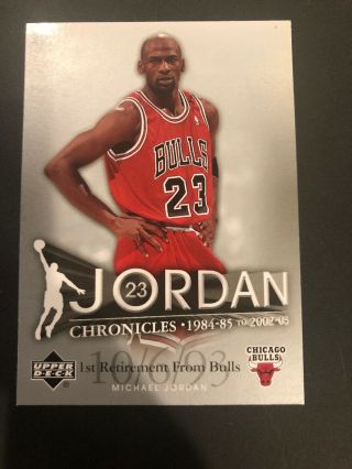 Upper Deck Jordan Chronicles Michael Jordan 1st Retirement Card