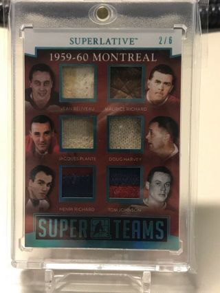 2017 Leaf In The Game Superlative Teams 6 - Player Game 2/6 Canadiens