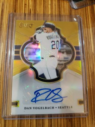 Dan Vogelbach Auto Select Gold Refractor 10/10 Seattle Mariners