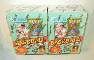 (2) 36 Ct Boxes 1991 Donruss Baseball - Series Ii (36) Packs Ea / Factory