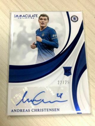 Andreas Christensen 19 Panini Immaculate Soccer Rookie Auto Blue 22/25