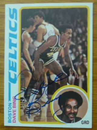 Dave Bing Hof Autographed Signed 1978 - 79 Topps Boston Celtics
