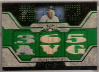 2008 Topps Triple Threads Mickey Mantle Game Card 13/18