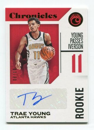2018 - 19 Panini Chronicles Trae Young Auto Rc Rookie 