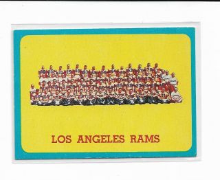 1963 Topps Football Los Angeles Rams Team 48 Exmint